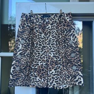 Fraternal Leopard Print Rhinestone Shorts